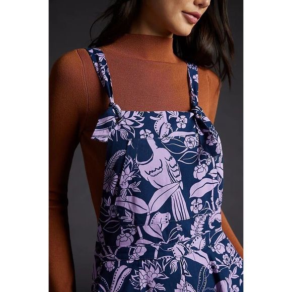 Anthropologie x Farm Rio Deep V-Neck Wide-Leg Jumpsuit - Picture 3 of 8